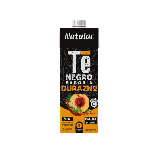 [7592396002223] Te Negro sabor a Durazno Natulac 1 Lt.