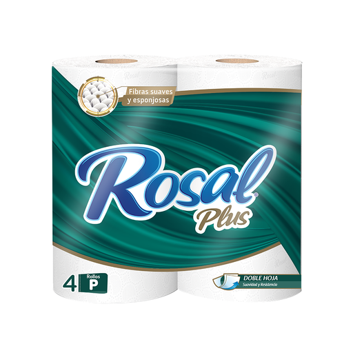 [7591098802384] Papel Higiénico Rosal Plus – 4 rollos x215 hjs