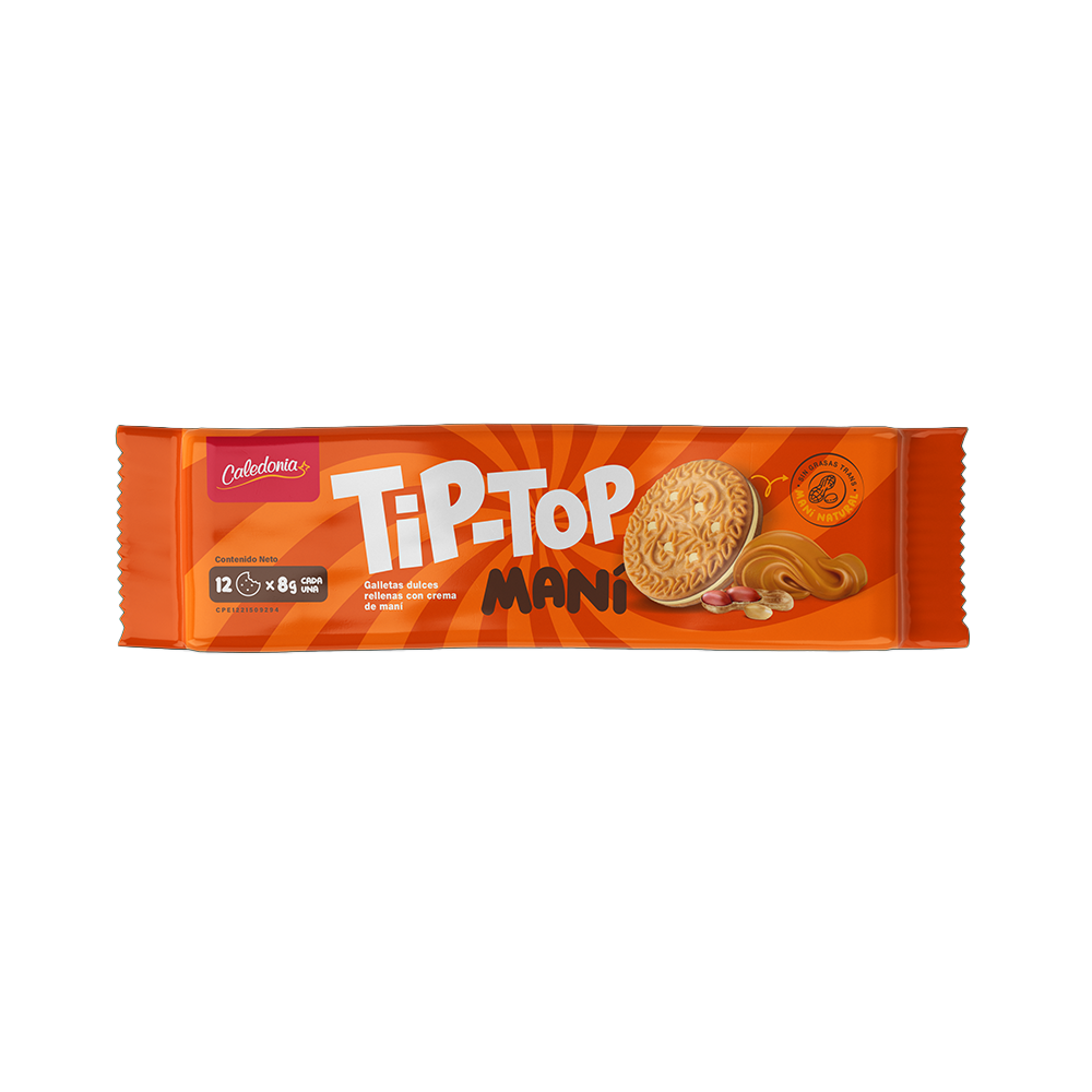 Galletas Tip Top Maní 96 gr