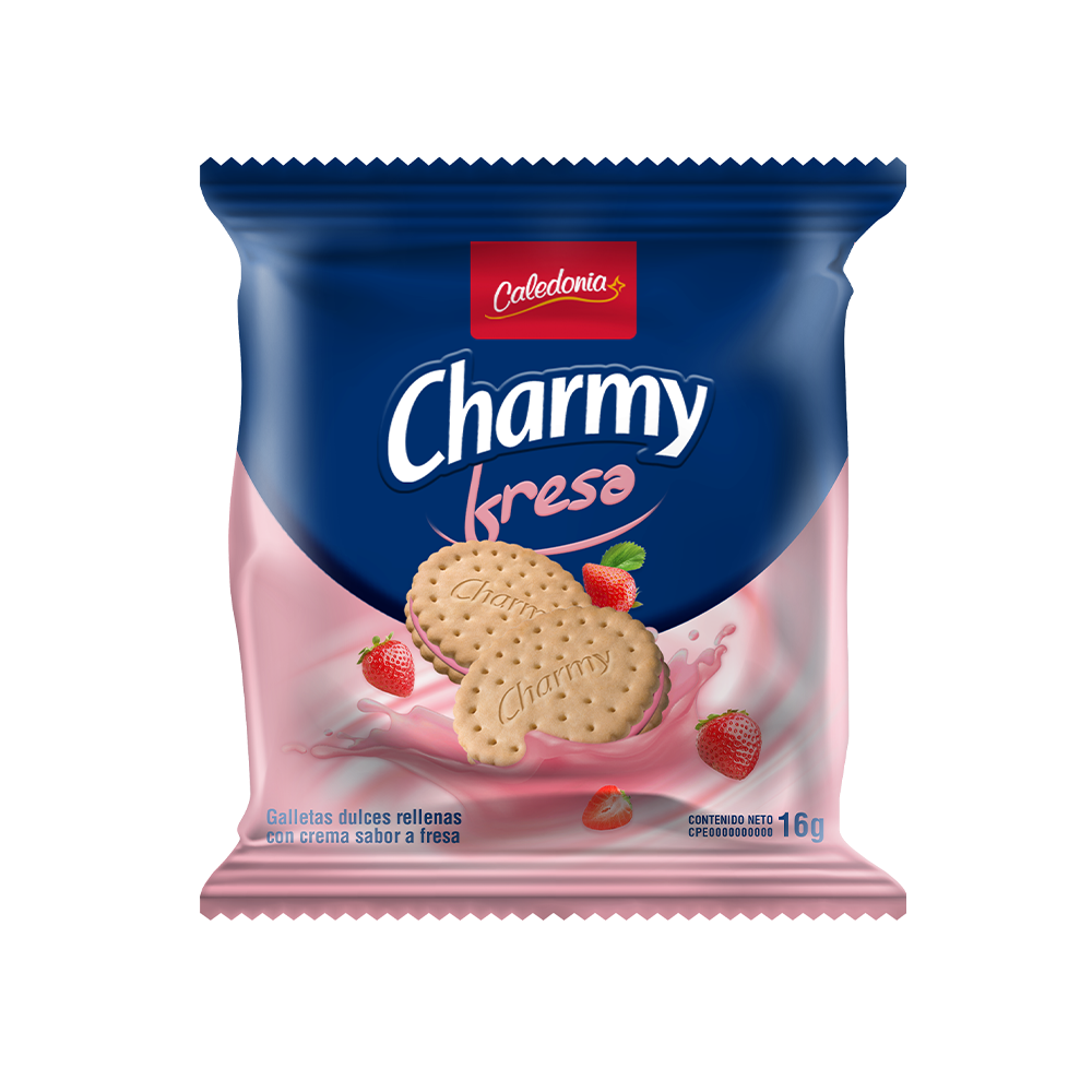 Galletas Charmy Fresa 18u x16 gr