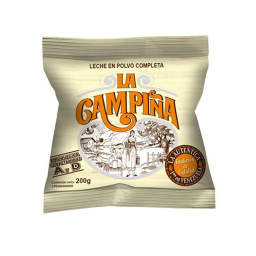 [7591014013597] Leche en Polvo Completa La Campiña 200 gr