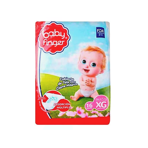 [7597597002225] Pañal Baby Finger Alive - Talla XG 16 UND