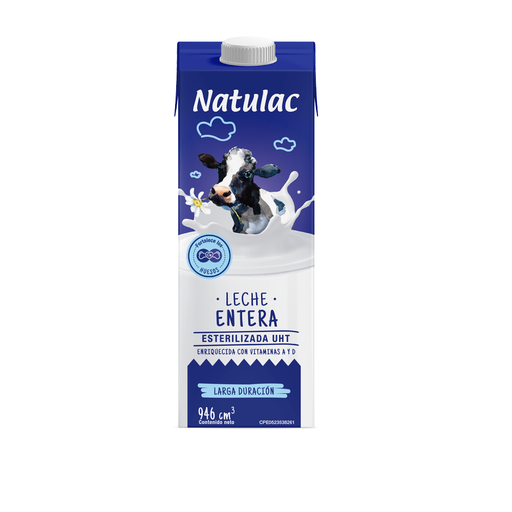[7592396005507] Leche entera Natulac UHT 946 ml