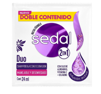 Shampoo Dos en 1 Sedal 24 ml