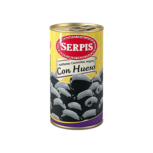 [8410344302005] Aceitunas Negras Cacereñas Serpis con Hueso Lata 350 gr