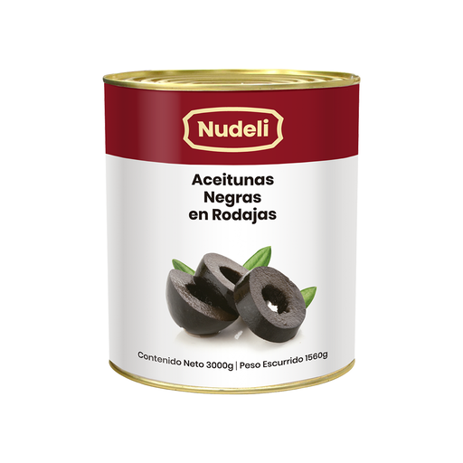 [0781159928727] Aceitunas Negras en Rodajas 3 Kg Nudeli