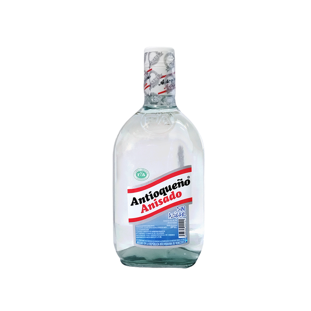Anisado Antioqueño Sin Azúcar Azul 0.75 Lt