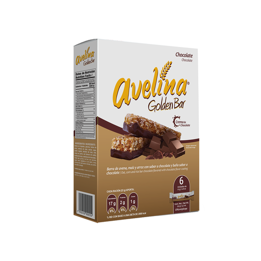 [7592450000554] Barra de Avena Chocolate Avelina 132 gr (6 unidades)