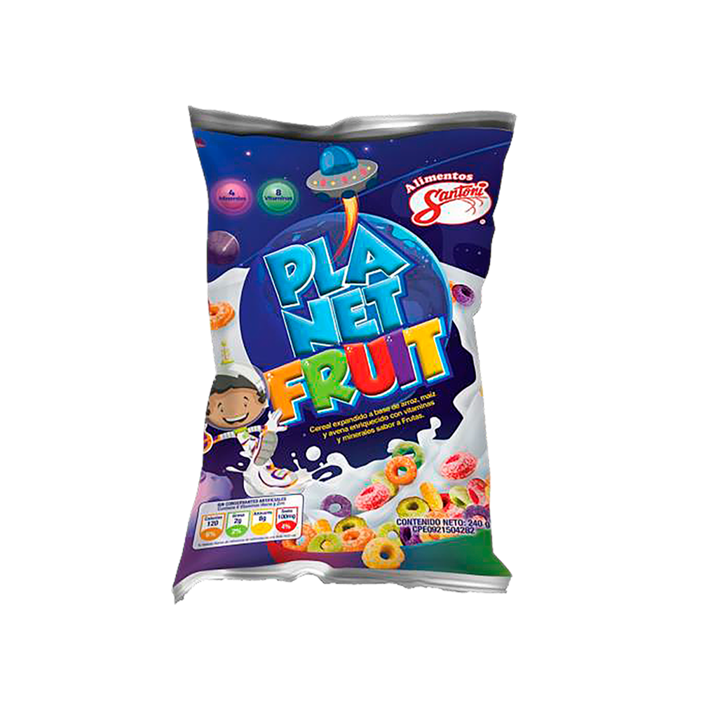 Cereal Planet Fruit Santoni Sabor Frutas 240 gr.