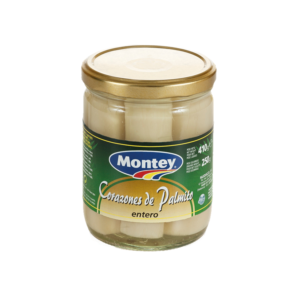 Corazones de Palmito Entero Montey 410 gr 