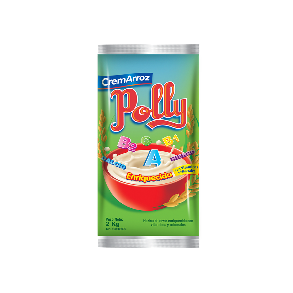 Crema de Arroz Polly Bolsa 2 Kg.