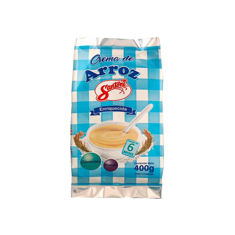 Crema de Arroz Santoni 400 gr.