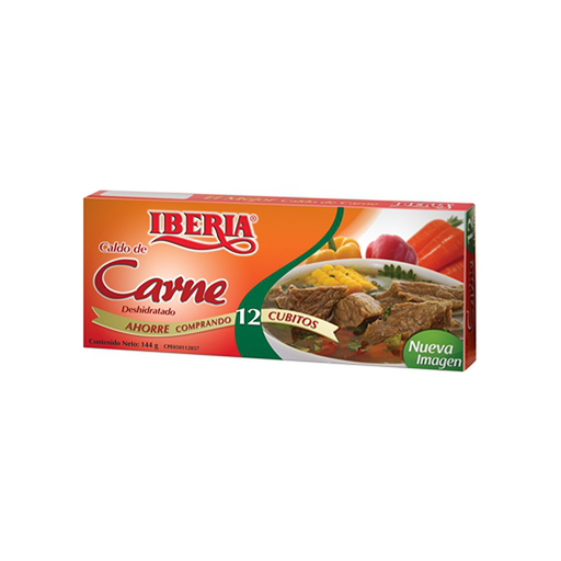 [7591221181010] Cubitos de Carne Iberia 144 gr (12 Unidades)