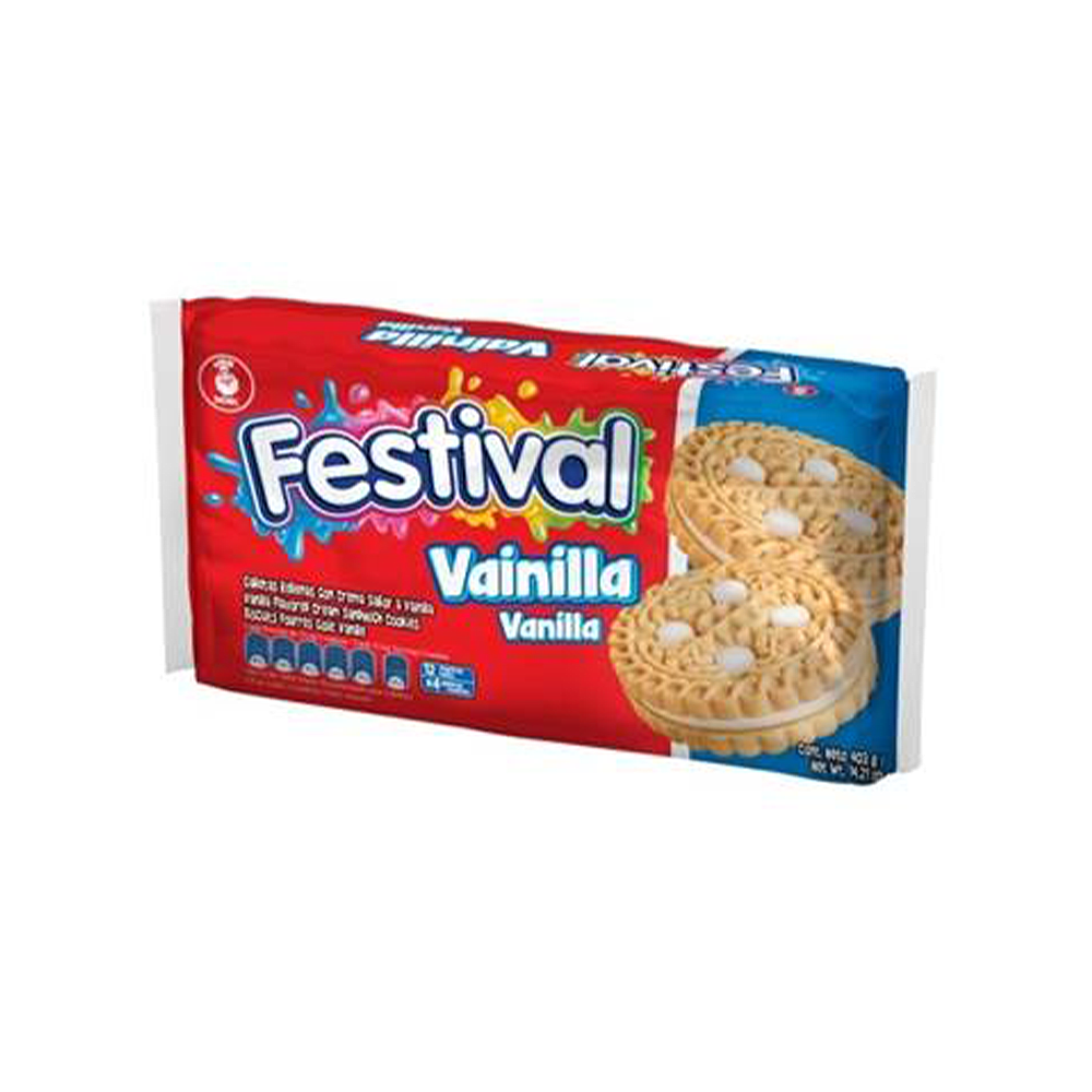 Galletas Festival Vainilla 403gr (12 Unidades)
