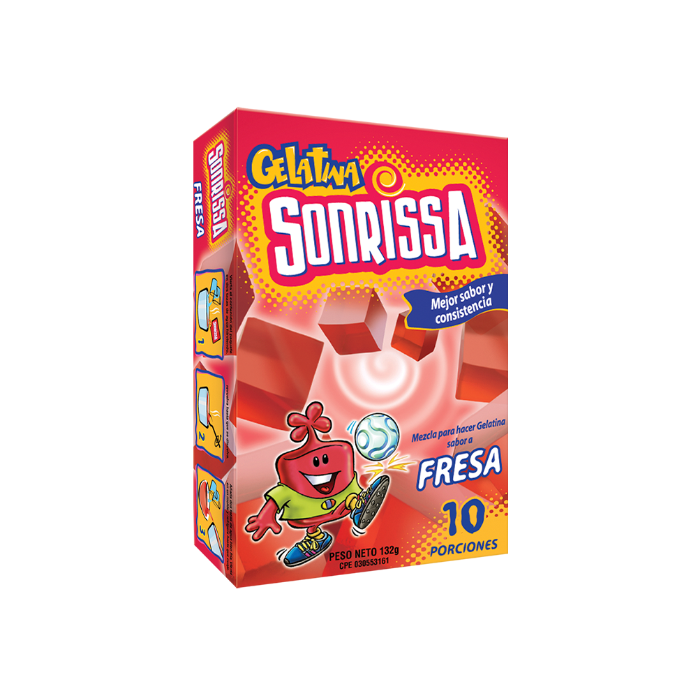 Gelatina de Fresa Sonrissa 132  G.
