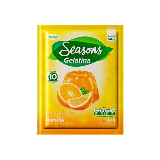 [7592433001806] Gelatina de Naranja Seasons 80 gr.