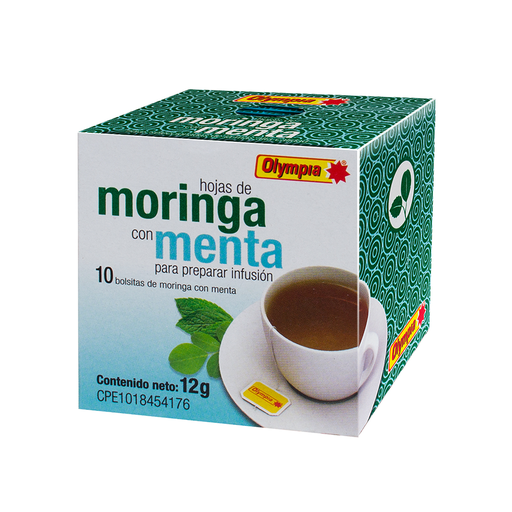 [7591221391259] Infusion de Moringa con Menta Olympia 10gr ( 10 Unidades)