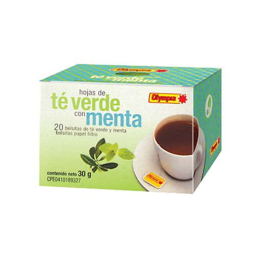 [7591221411896] Infusion de Te Verde con Menta Olympia 30gr (20 Unidades)