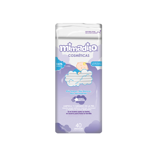 [7591248841218] Laminas de Algodón Mimadito (40 Unidades)