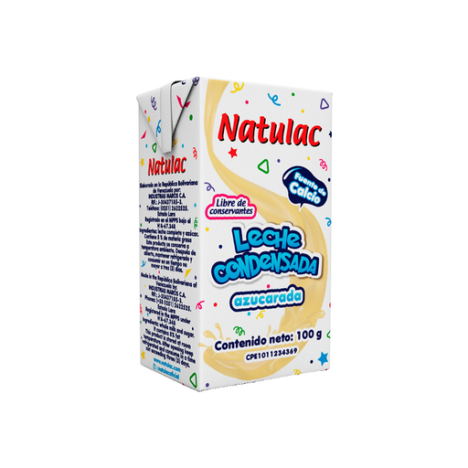 [7592396002056] Leche Condensada Azucarada Natulac 100 gr