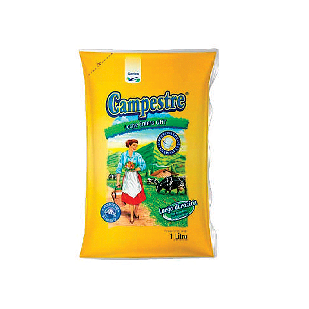 Leche Entera Campestre Bolsa UHT 1 lt.