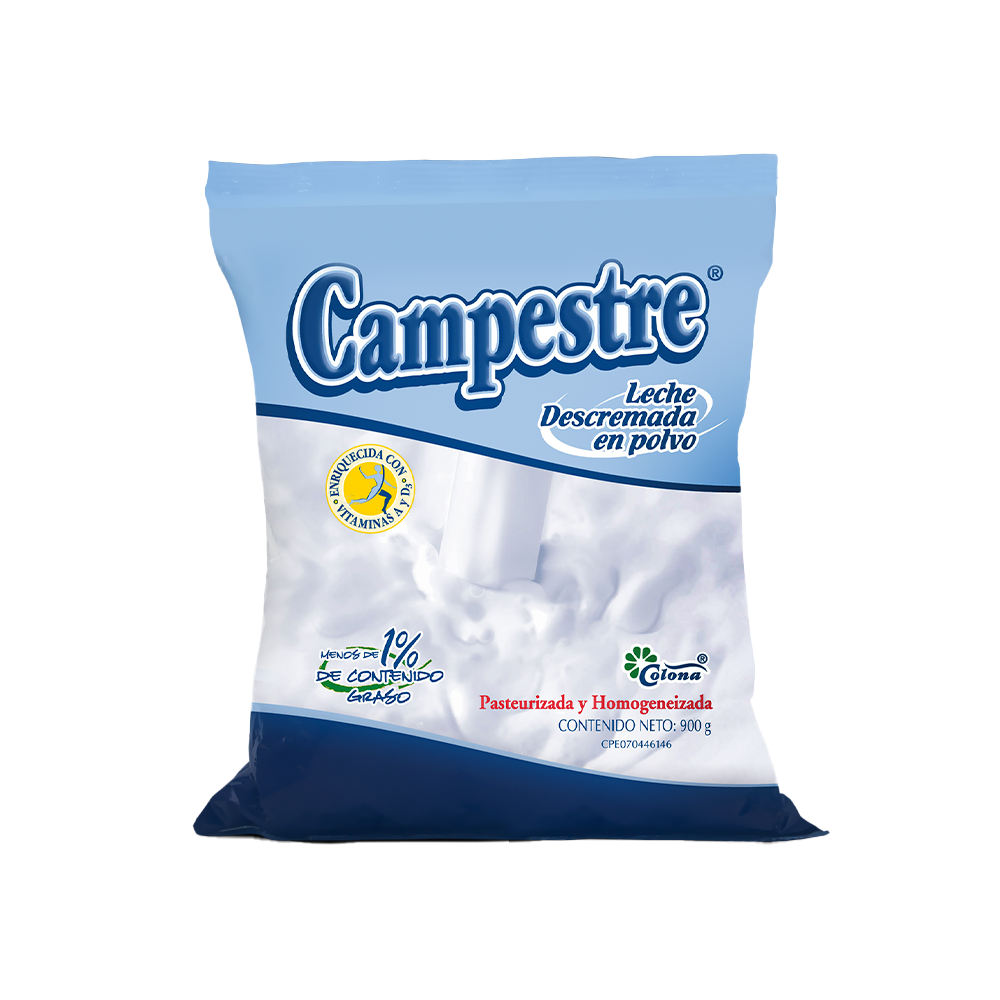 Leche en Polvo Descremada Campestre 900 gr.