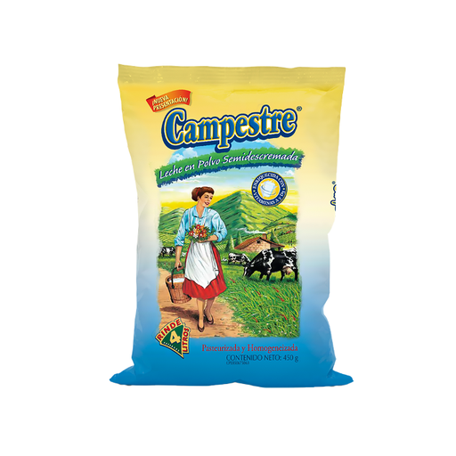 [7592433000564] Leche en Polvo Semi Descremada Campestre 450 gr.