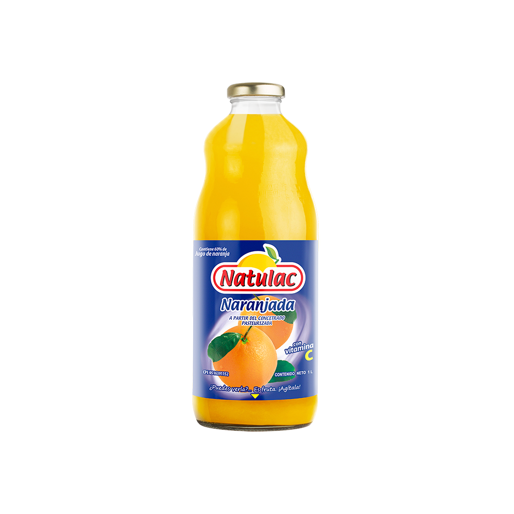 Naranjada Natulac vidrio 1 Lt.