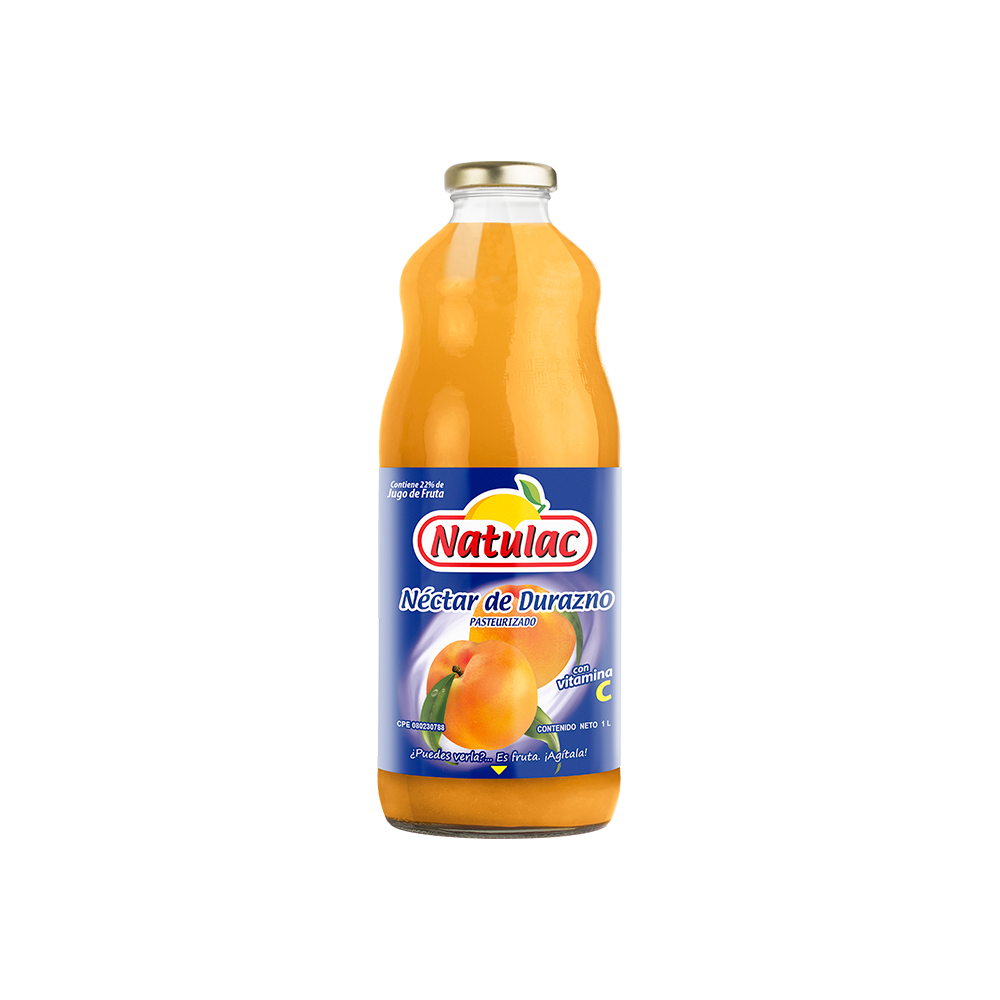 Nectar de Durazno Natulac vidrio 1 Lt.