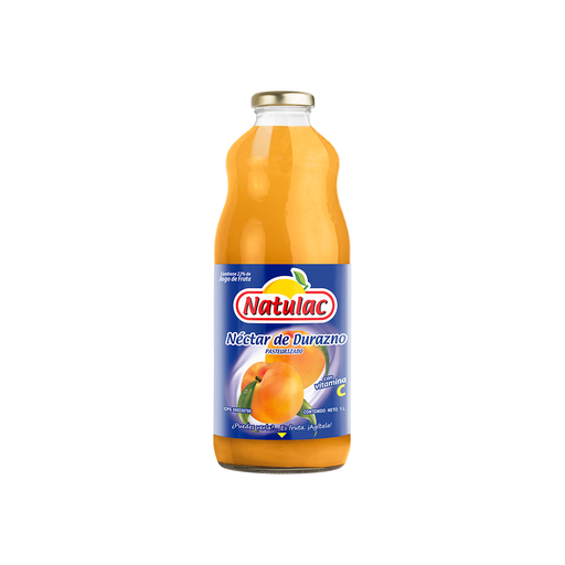 [7592396000724] Nectar de Durazno Natulac vidrio 1 Lt.