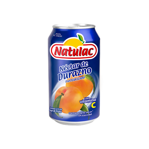 [7592396000984] Néctar de Durazno Natulac Lata 340 ml