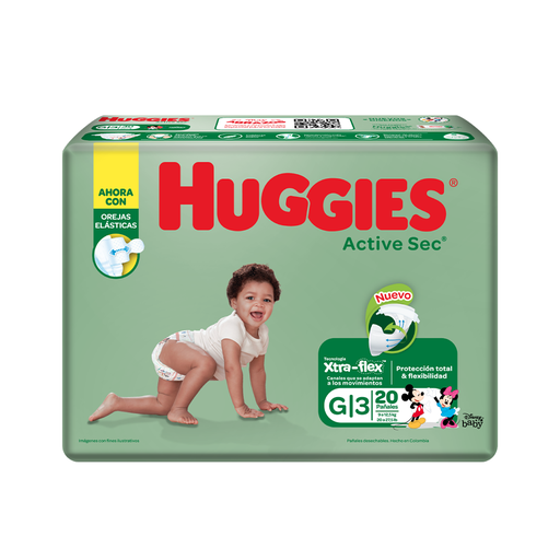 [7702425810754] Pañal Huggies Active Sec G 20 und