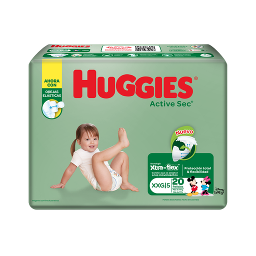 [7702425810778] Pañal Huggies Active Sec XXG 20 und