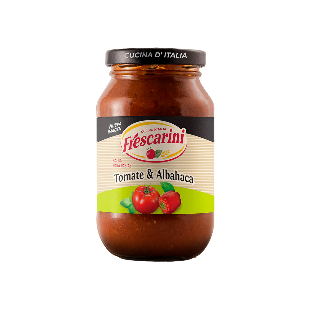 Salsa para Pastas Frescarini Tomate Albahaca 490 gr