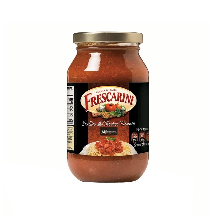 Salsa para Pastas Frescarini con Chorizo Picante 190 Gr.