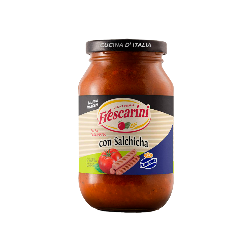 Salsa para Pastas Frescarini con Salchicha 490 Gr.