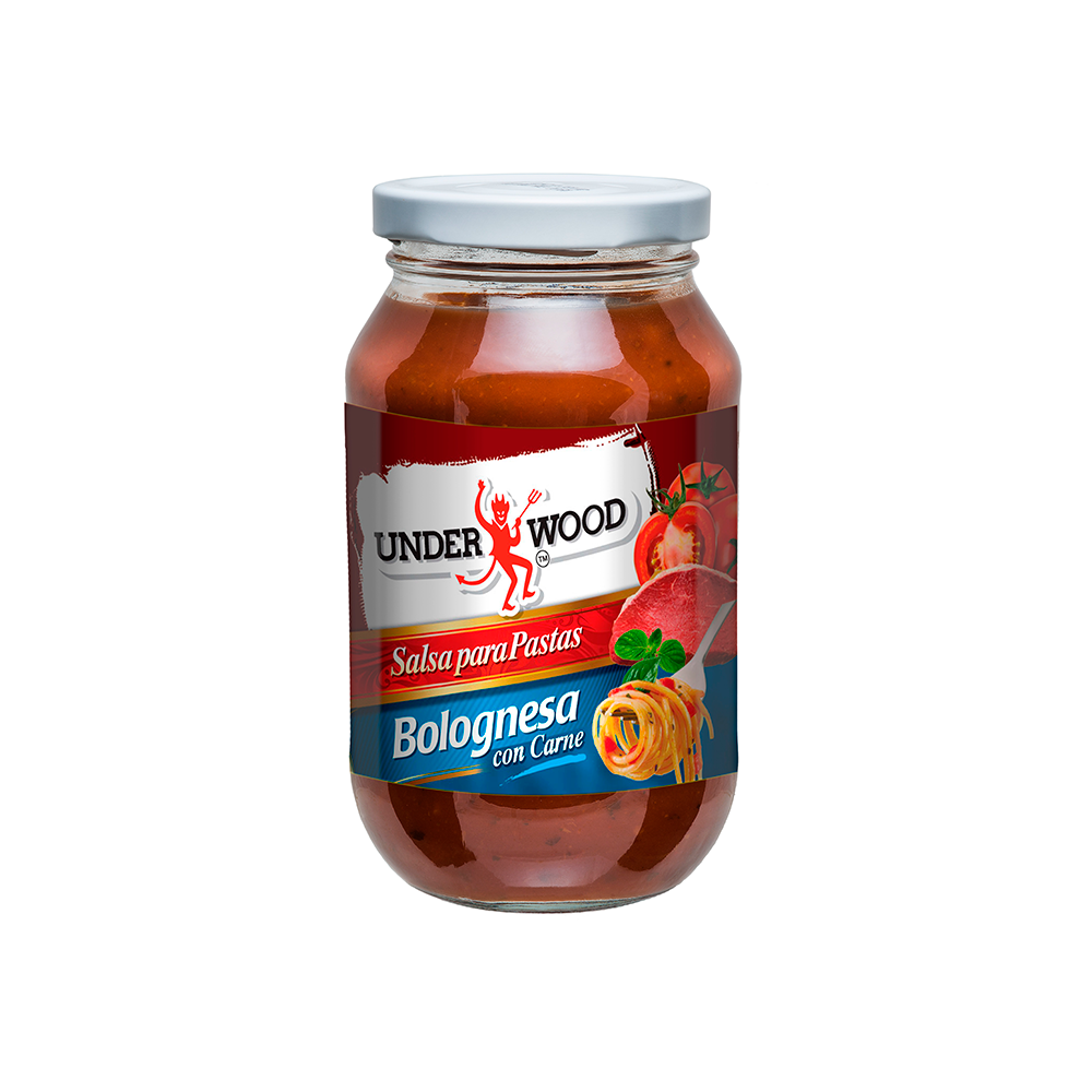 Salsa para Pastas Underwood Bolognesa 490 gr Vidrio