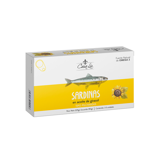 [7452103910046] Sardinas Casa Lis en Aceite de Girasol 125 gr.