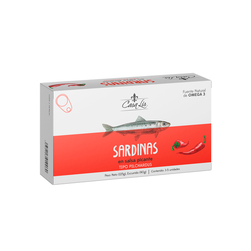[7452103910060] Sardinas Casa Lis en Salsa Picante 125 gr.