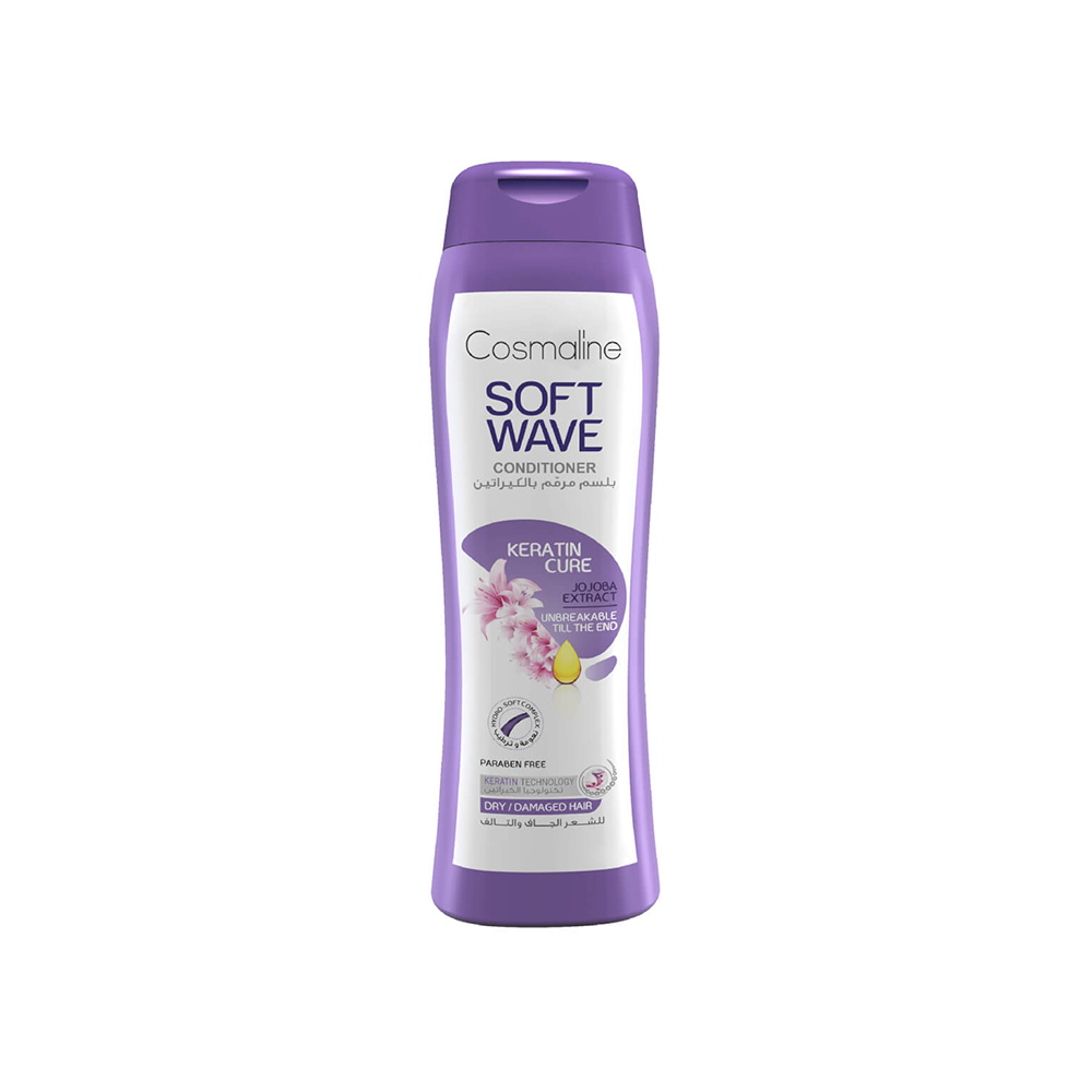 Soft Wave Acondicionador Cura de Keratina Cabello Seco y Dañado 400 ml 